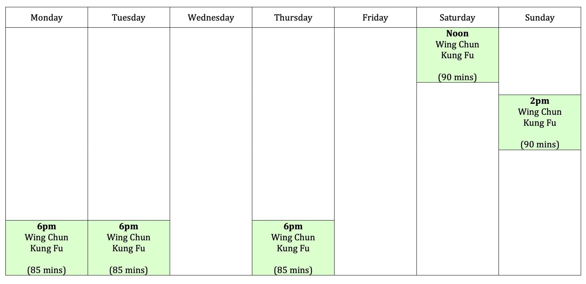 WC Timetable 2023 August for website only Wing Chun & Jiu-Jitsu Melbourne - Brazilian Jiu Jitsu Timetable and Schedule BJJTimetable2021forwebsiteonly